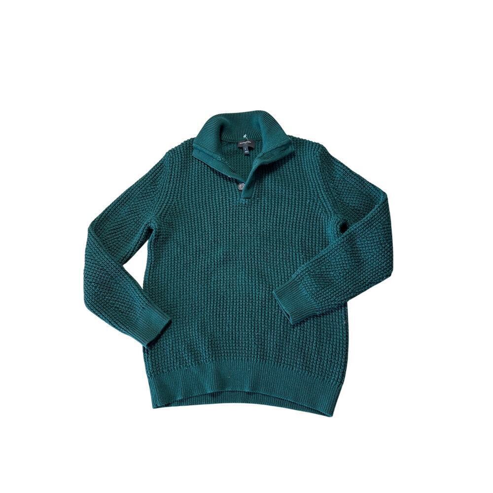 Banana Republic Emerald Green Cotton Wool Sweater L